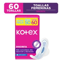 Toallas Higiénicas Kotex Ultrafina Antibacterial 60un