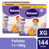 Twopack Pañales para Bebé Babysec Premium Talla XG 72un