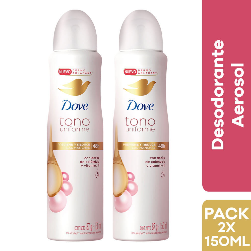 Twopack Antitranspirante Dove Tono Uniforme 150ml