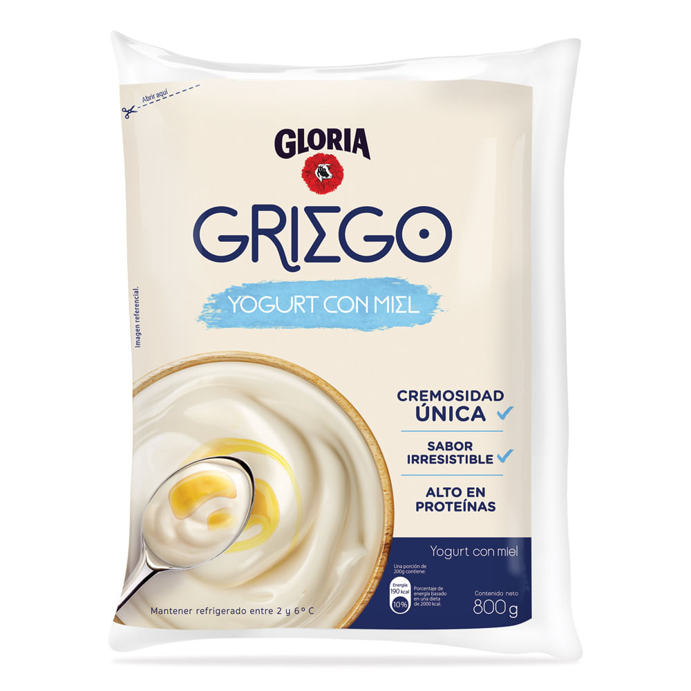 Yogurt Gloria Griego con Miel 800g