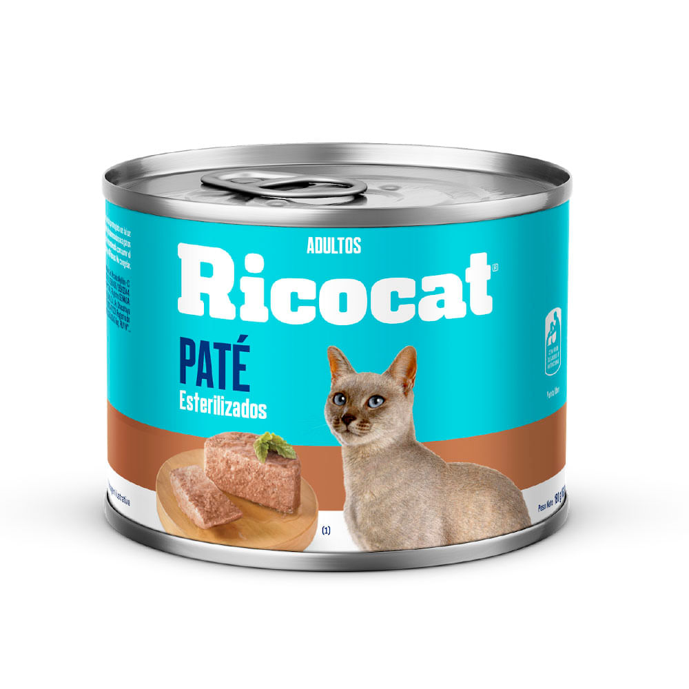 Pate Ricocat Esterilizados Adulto Lata 180g