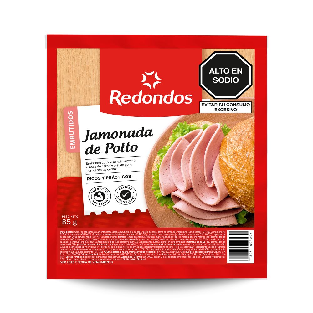 Jamonada de Pollo Redondos 85g