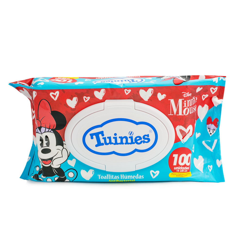 Toallitas Húmedas Antibacteriales Tuinies Minnie 100un