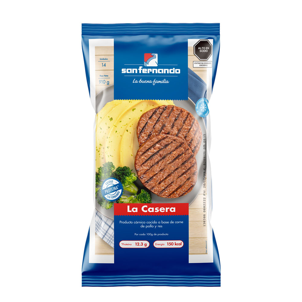 Hamburguesa La Casera de Carne San Fernando 14un