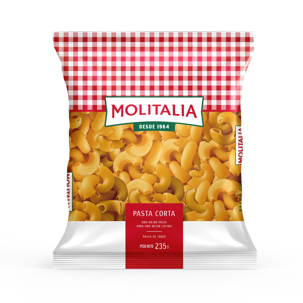 Pasta Corta Molitalia Codo Rayado 235g