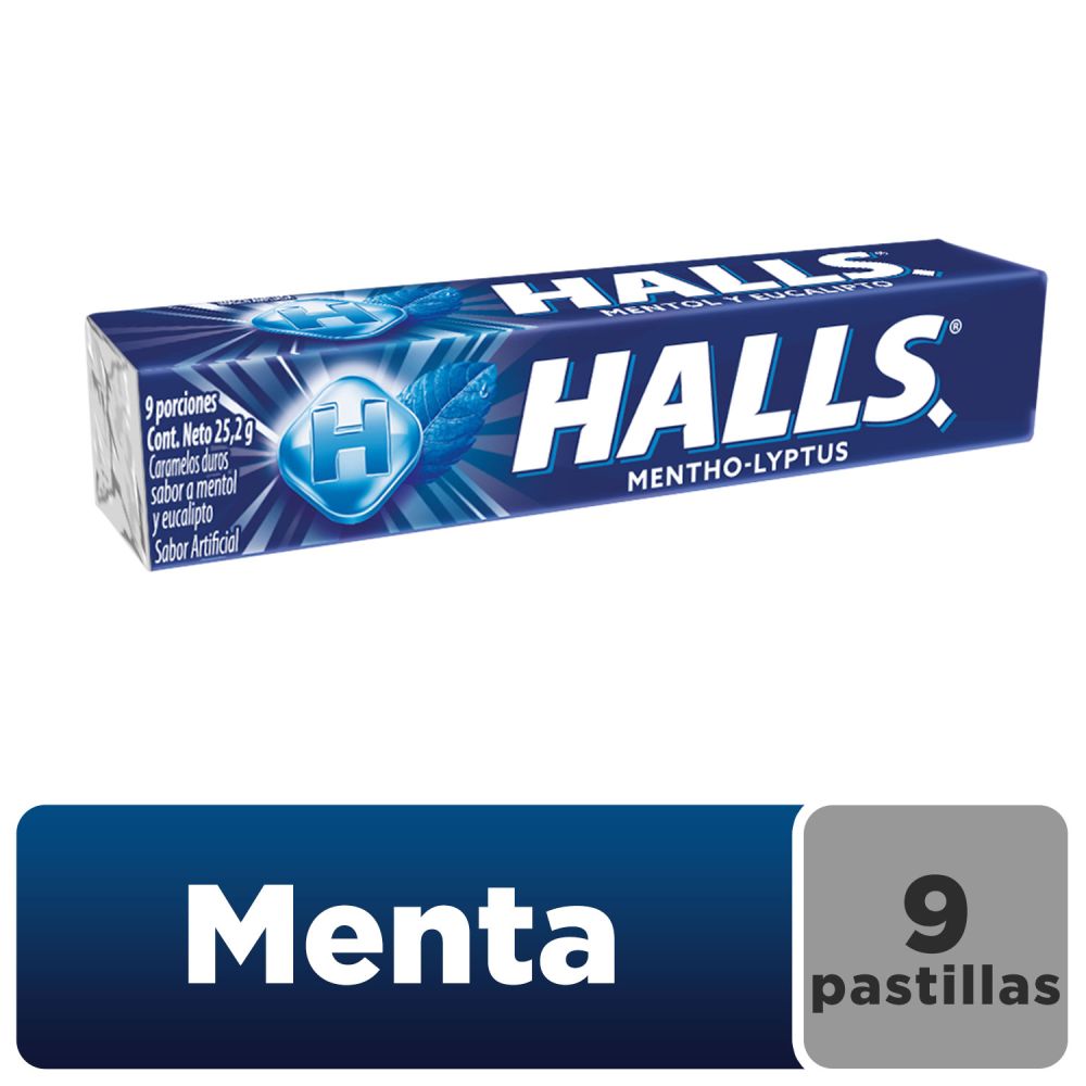 Caramelos Duros Halls Menta 9un