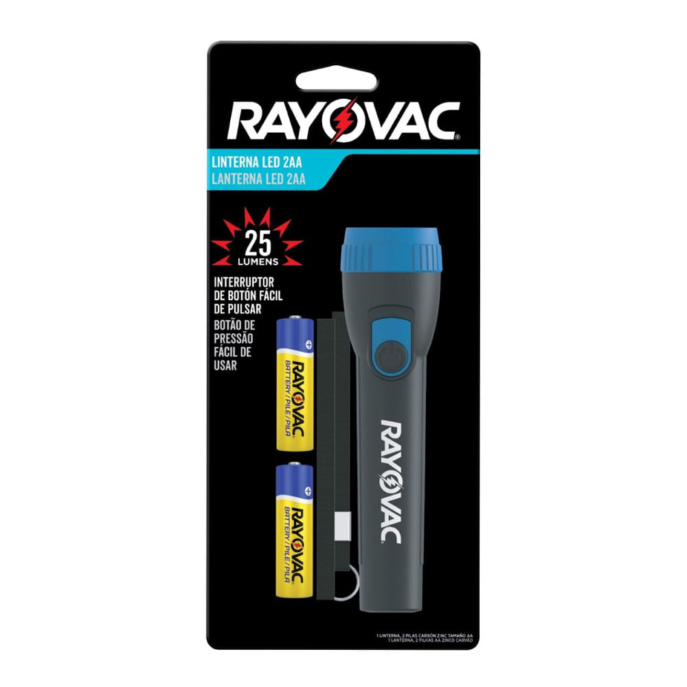 Linterna Rayovac Opp 2AA Blister con Pilas