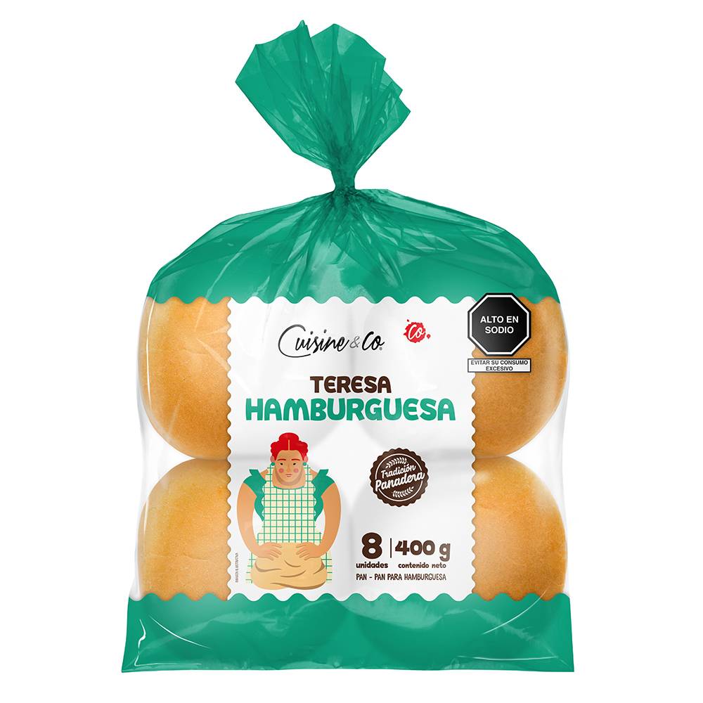 Pan para Hamburguesa Cuisine & Co 400g