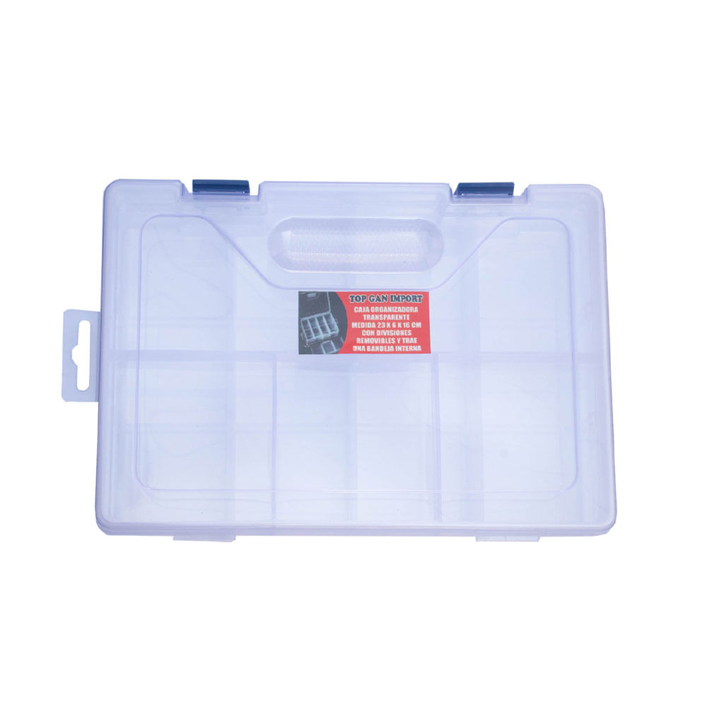 Caja Top Gan Transparente Mediana con 8 Cavidades