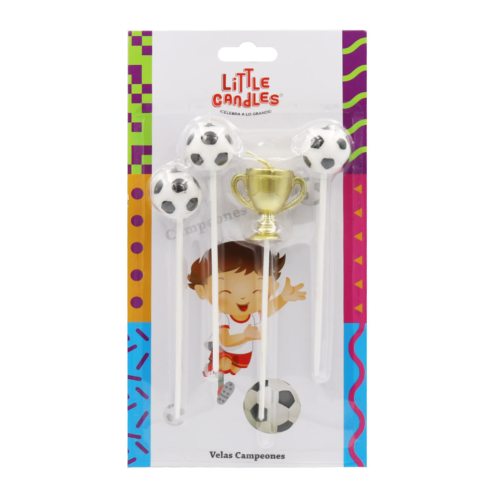 Vela Little Candles Campeones 4 Piezas