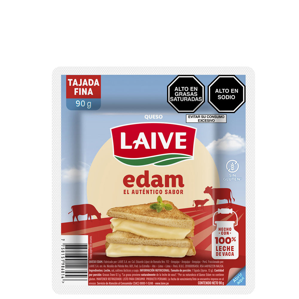 Queso Edam Laive 90g