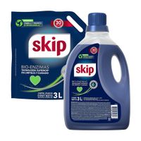 Detergente Líquido Skip Bio Enzimas 3L + Repuesto 3L