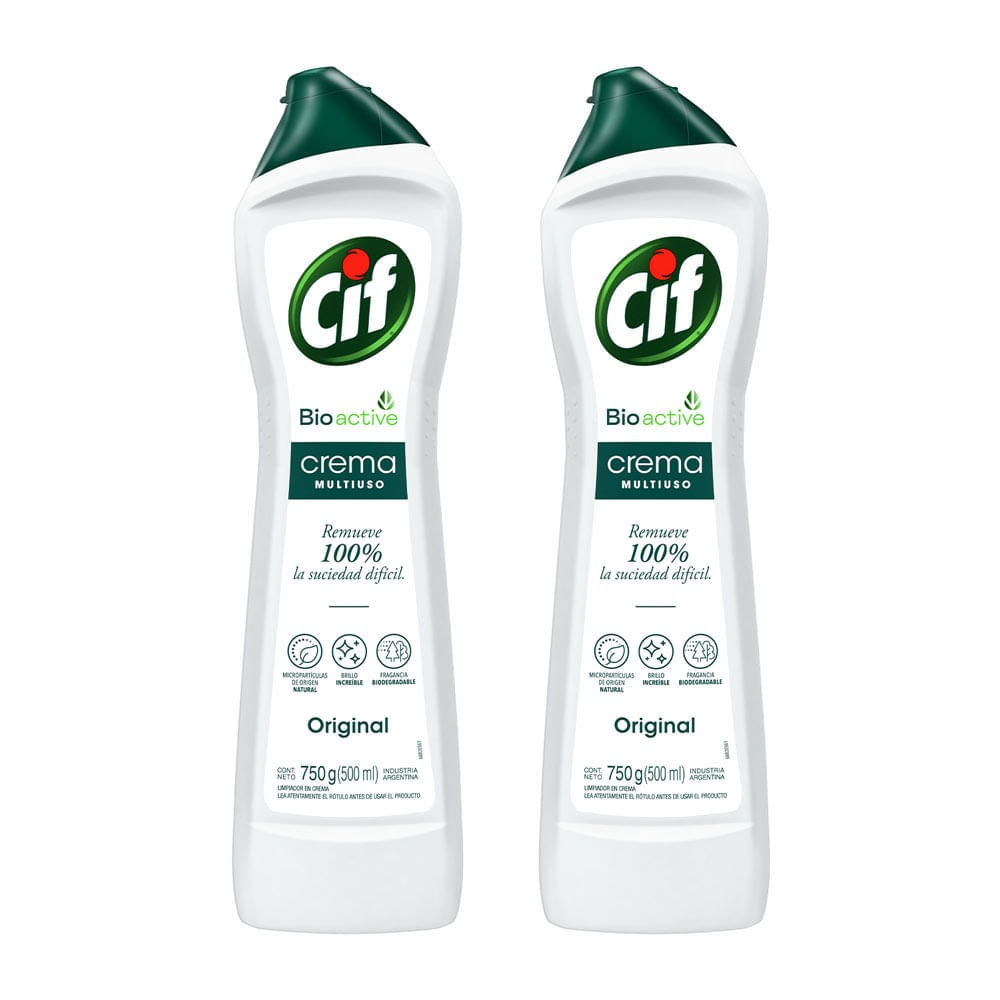Twopack Crema Multiuso Cif Bioactive 750g