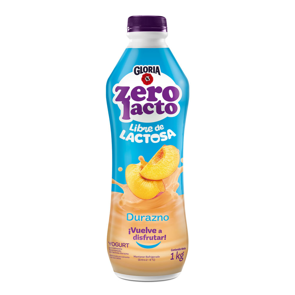 Yogurt Gloria Zero Lacto Durazno 1kg