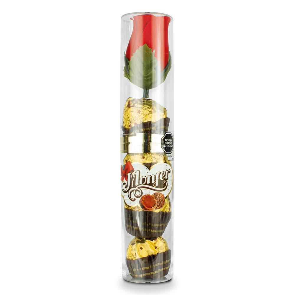 Bombones de Chocolate Monfer Rosa 4un