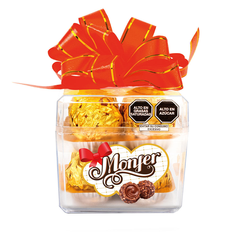 Bombones de Chocolate Monfer Caja Lazo 8un