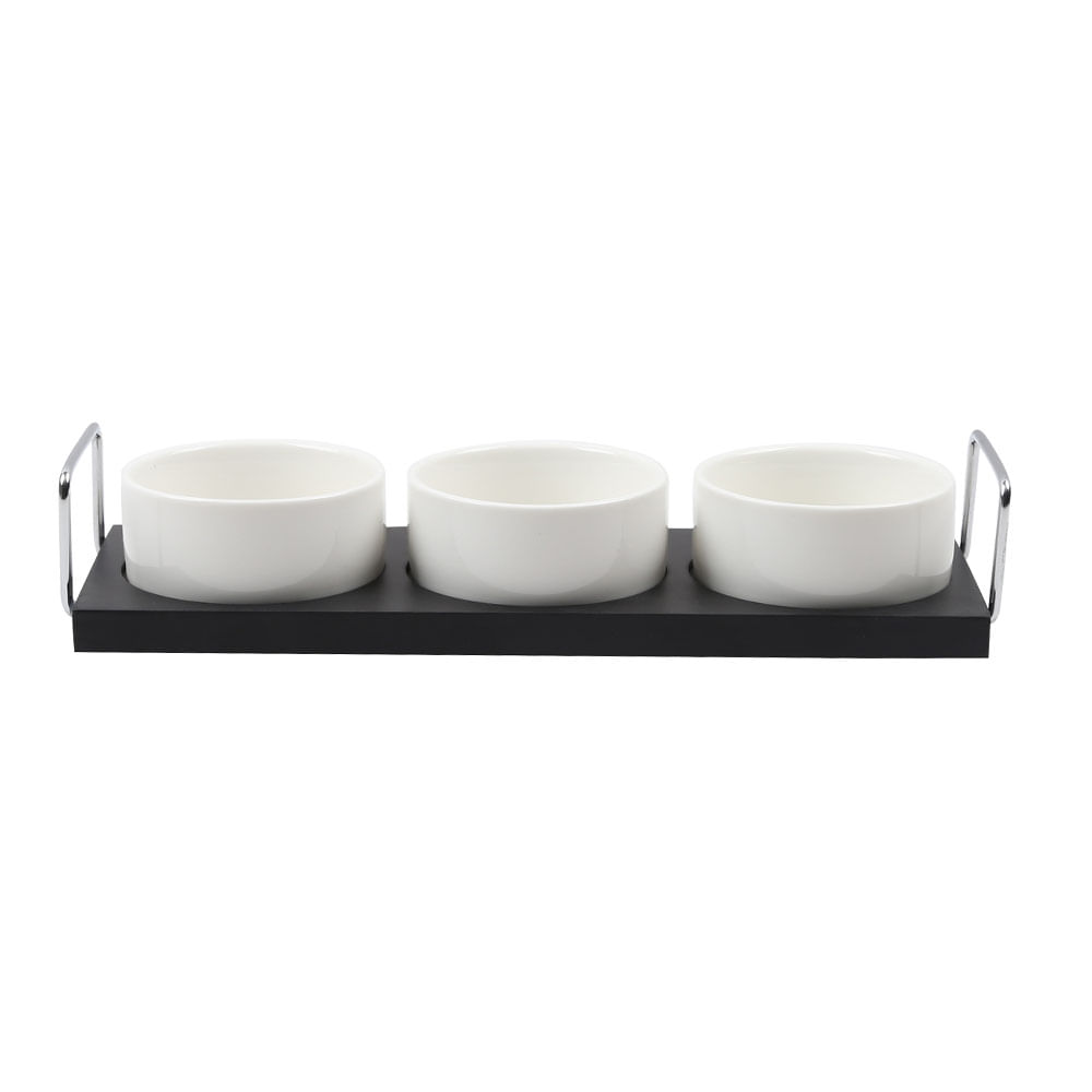 Set Pocillos Krea Base Negra 3un