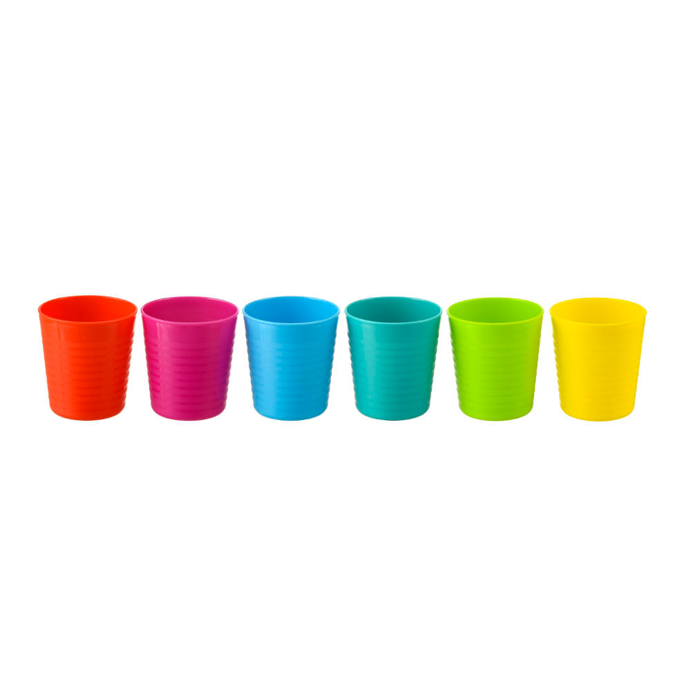 Set x 6 Vasos Krea Plasticos Infantil