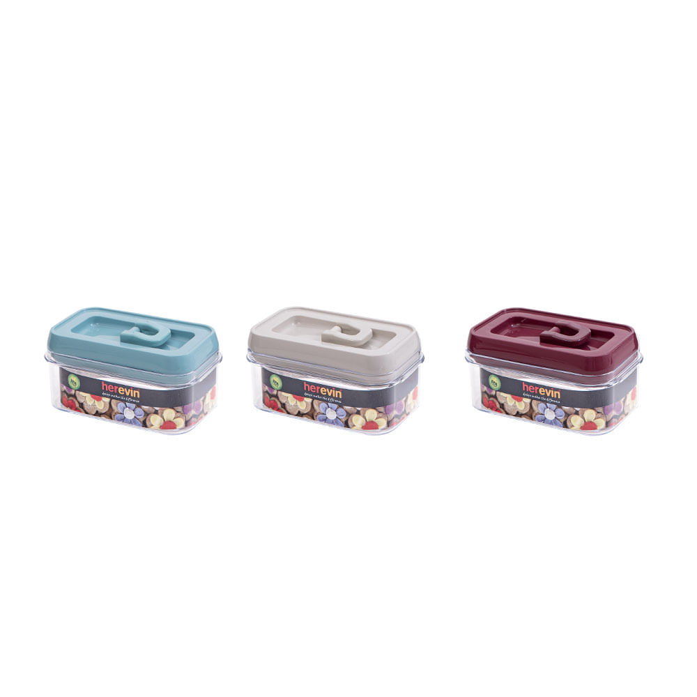Canister Krea Rectangular Click 600ml
