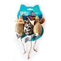 Juguete Pet's Fun Gato Pack 3 Ratoncitos Catnip