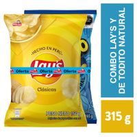 Papas Lays Clásicas 150g + Detodito Natural 165g