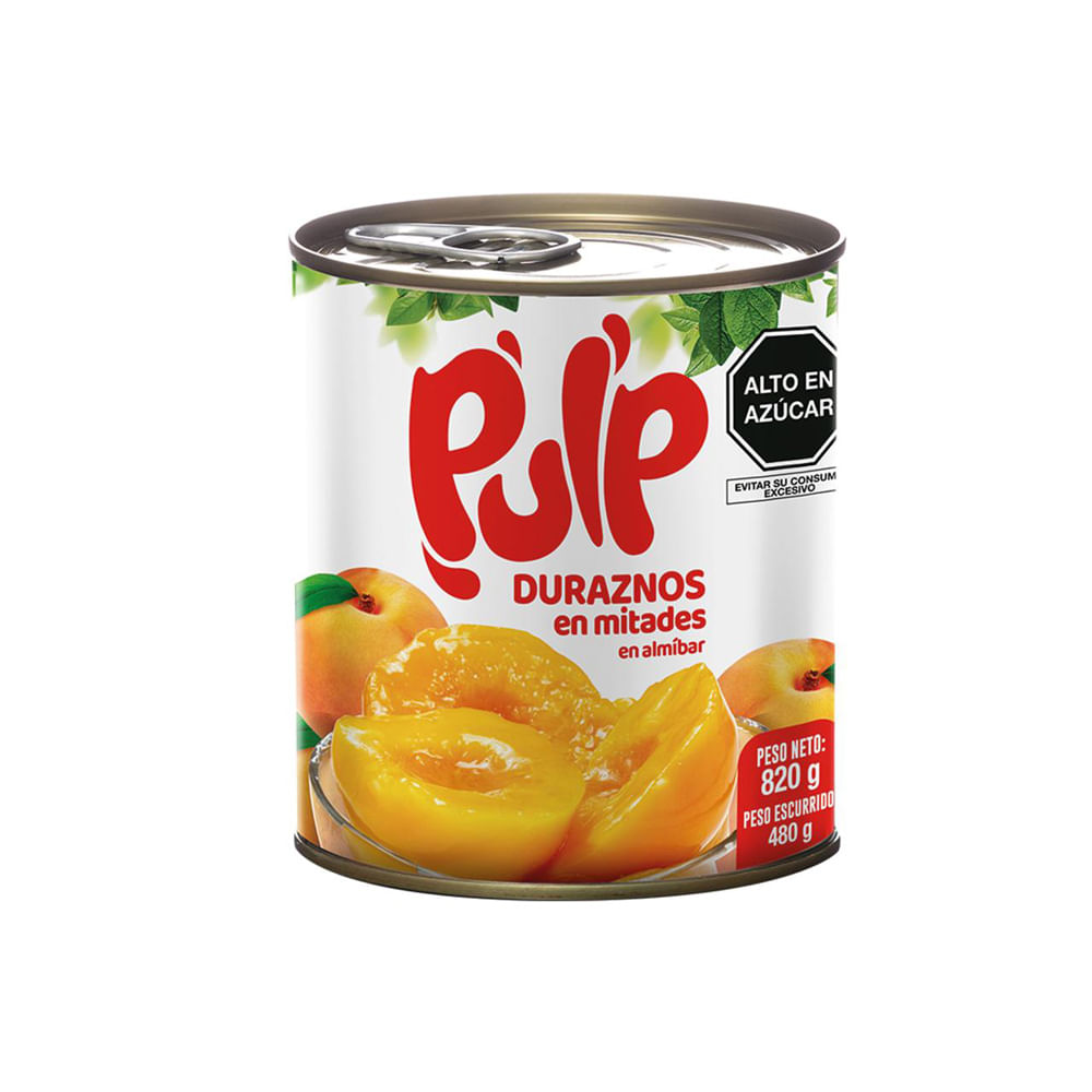 Duraznos en Mitades Pulp 820g