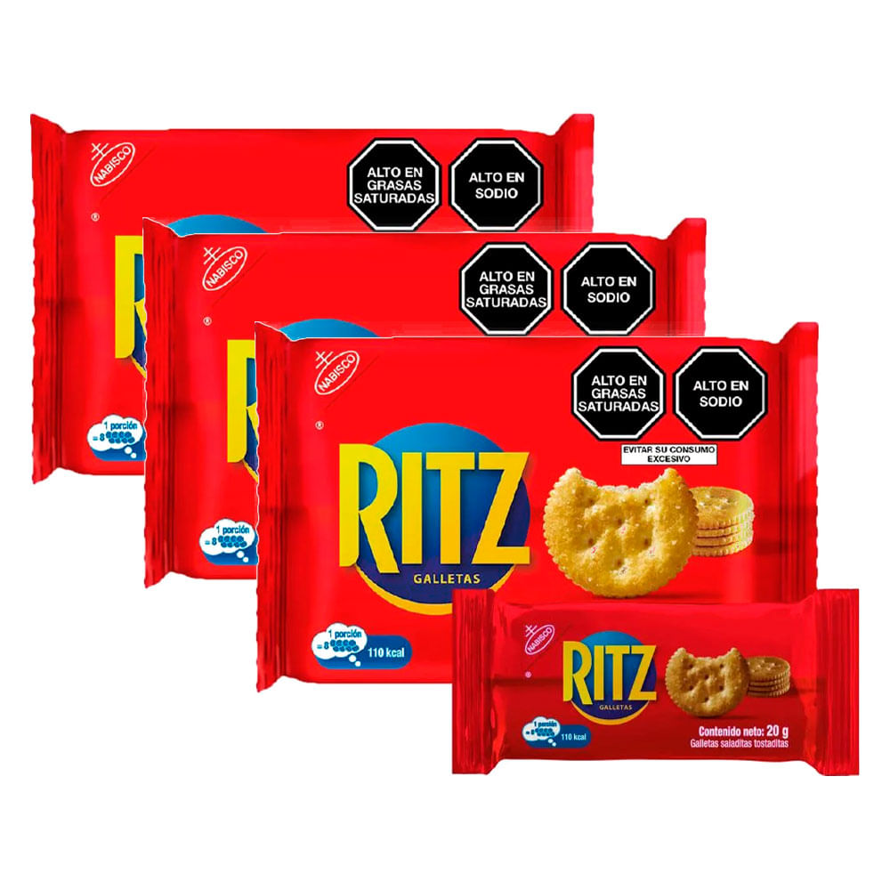 Sixpack x3 Galletas Saladas Ritz Original 20g