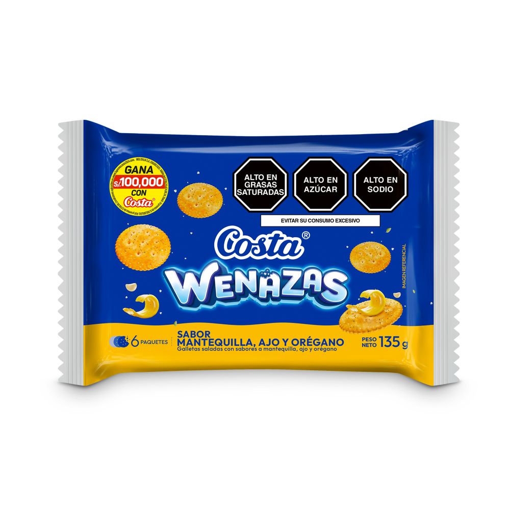 Sixpack Galletas Wenazas Costa 22.5g