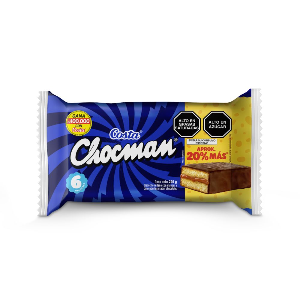 Sixpack Bizcocho Chocman 33.5g