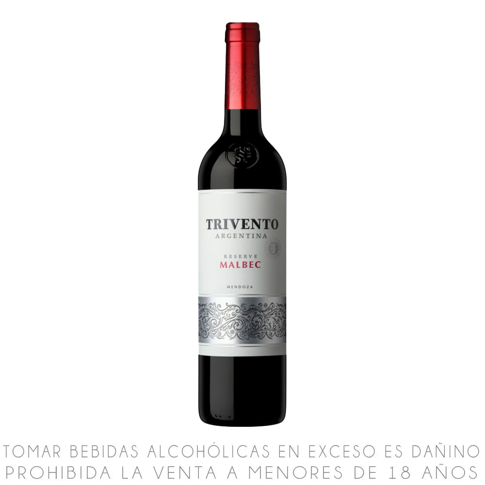 Vino Tinto Malbec Trivento Reserve Botella 750ml