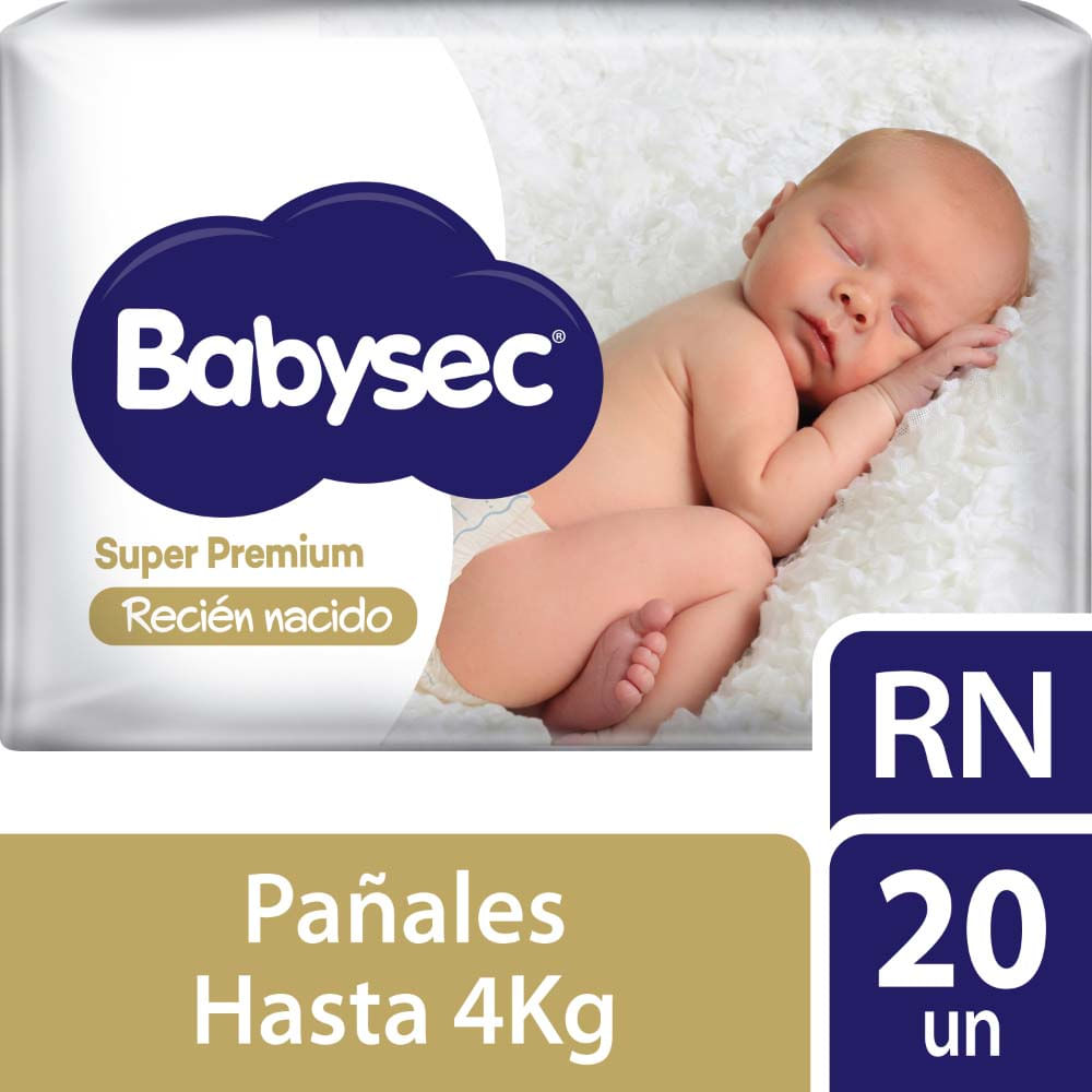Pañales para Bebé Babysec Recién Nacido 20un