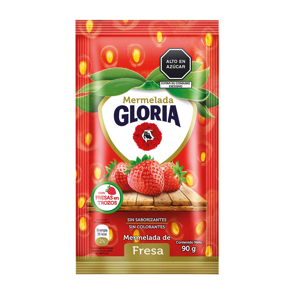 Mermelada de Fresa Gloria Sachet 90g