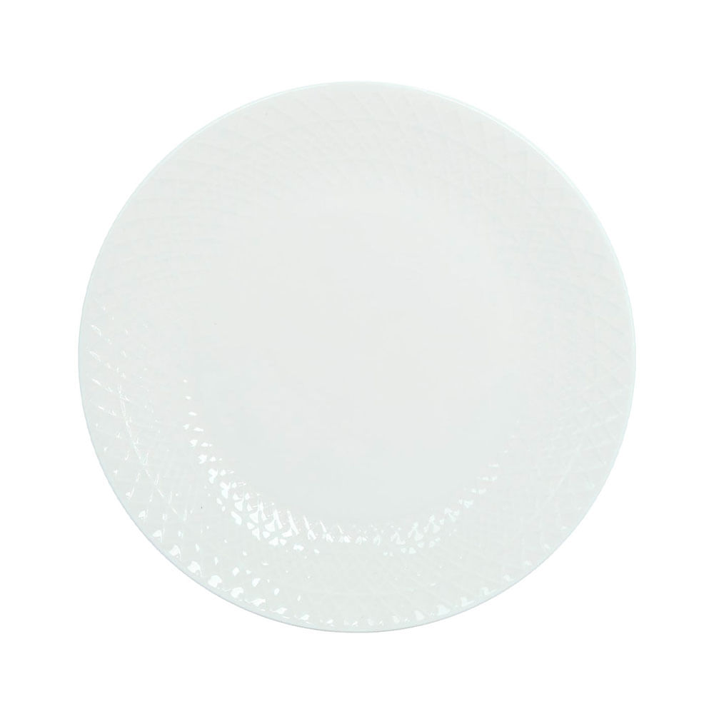Plato Krea de Fondo Porcelana Rombos