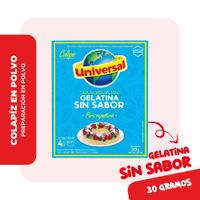 Gelatina sin Sabor para Repostería Universal Sobre 7.5 g Caja 4 unid