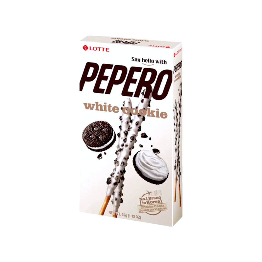 Palitos con Cobertura de Chocolate Pepero White Cookie 32g