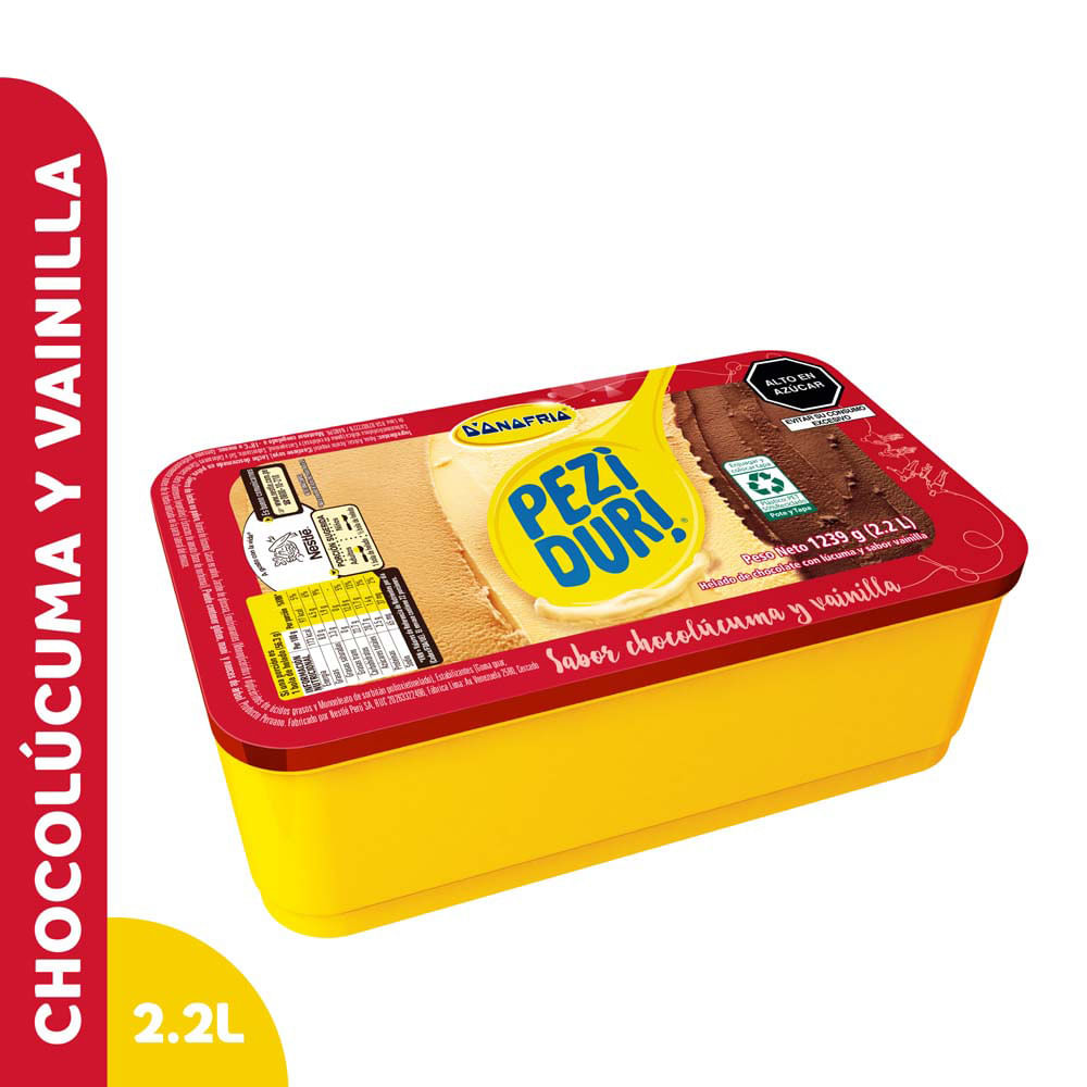Helado Peziduri Chocovainila Lúcuma 2.2L