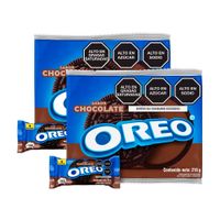 Sixpack x2 Galletas con Crema Oreo Sabor Chocolate 36g