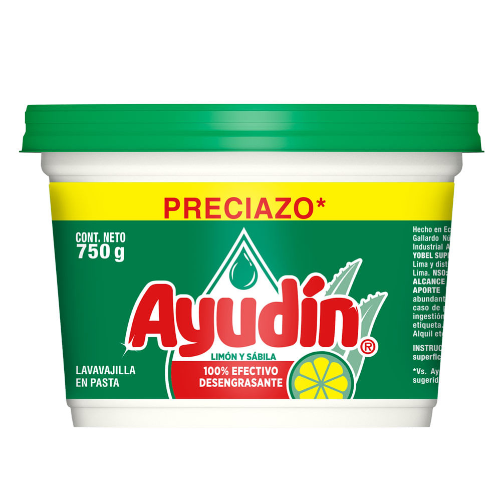 Lavavajillas en Pasta Ayudín Limón y Sábila 750g