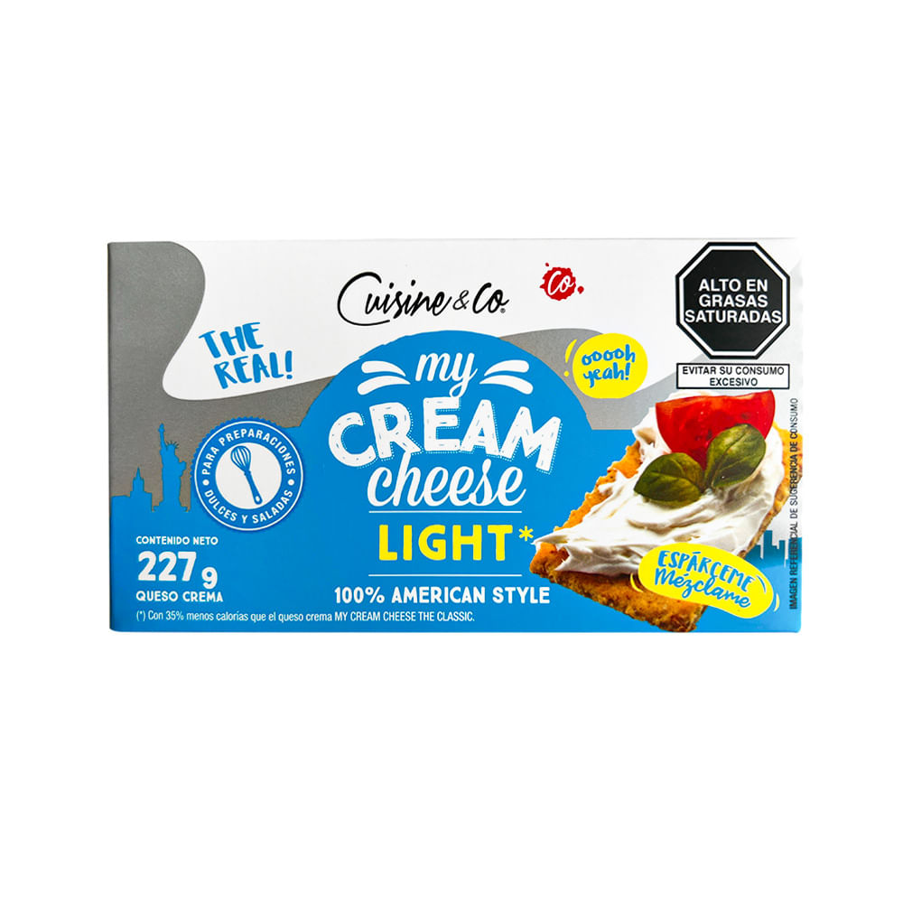 Queso Crema Light Cuisine & Co Caja 227g