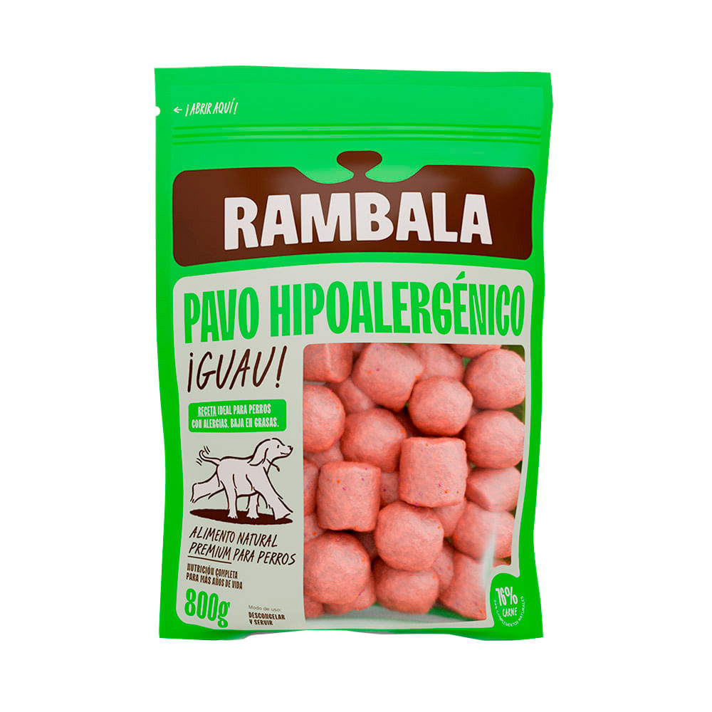 Alimento Rambala Natural Barf Pavo Hipoalergénico
