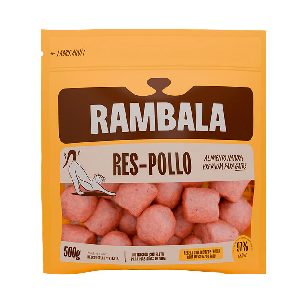Alimento Rambala para Gato Res de Pollo 500g
