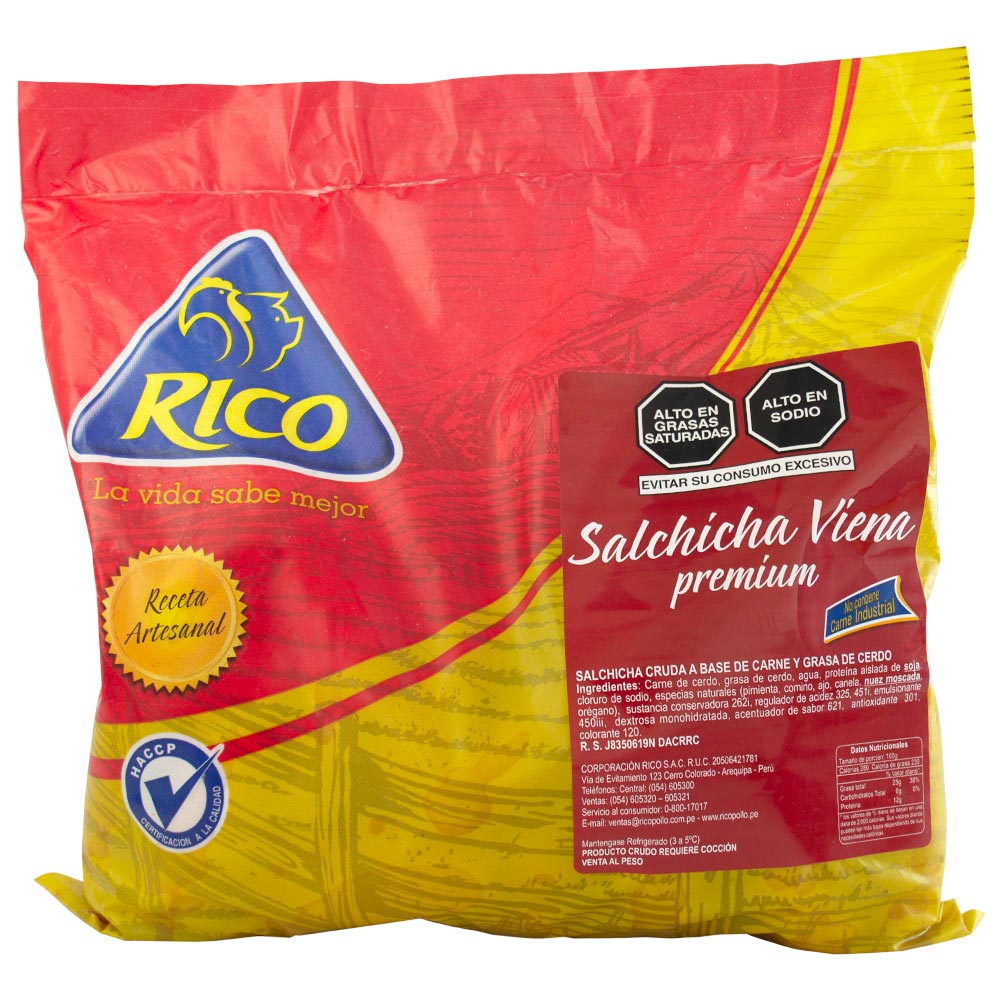 Salchicha Viena Rico Premium x kg