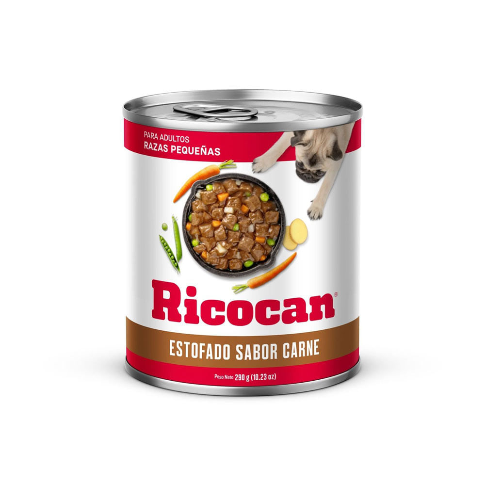Estofado para Perros Ricocan Sabor Carne Pequeños 290g
