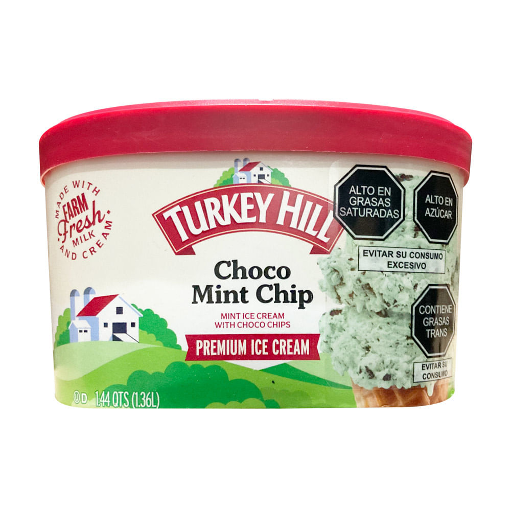 Helado de Crema Turkey Hill Choco Mint Chip 1.36L