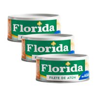Tripack Filete de Atún en Agua Florida 140g