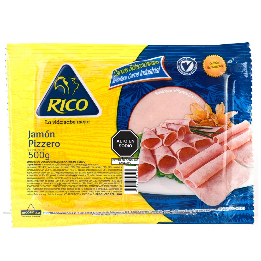 Jamon Pizzero Rico 500g