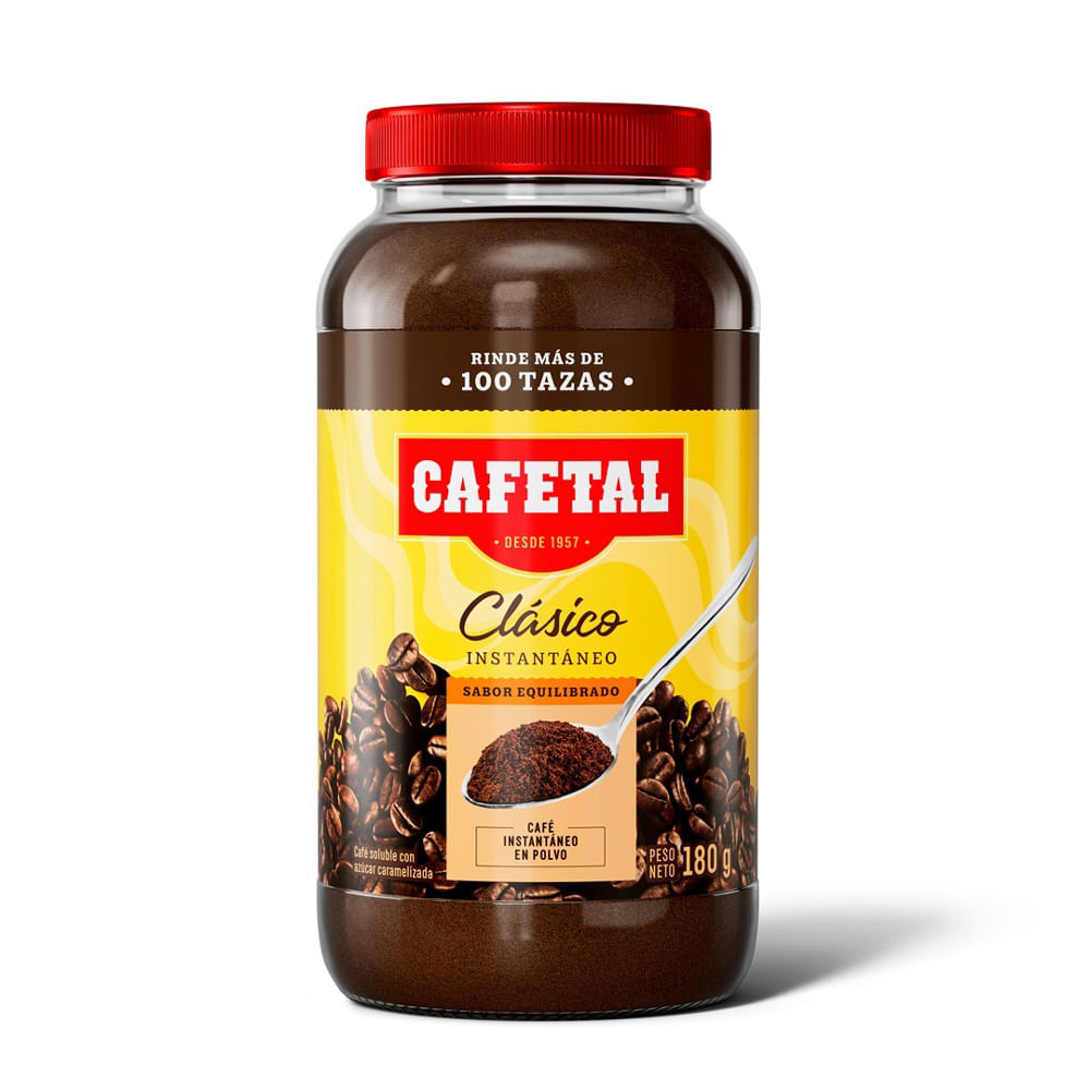 Café Instantáneo CAFETAL Frasco180g