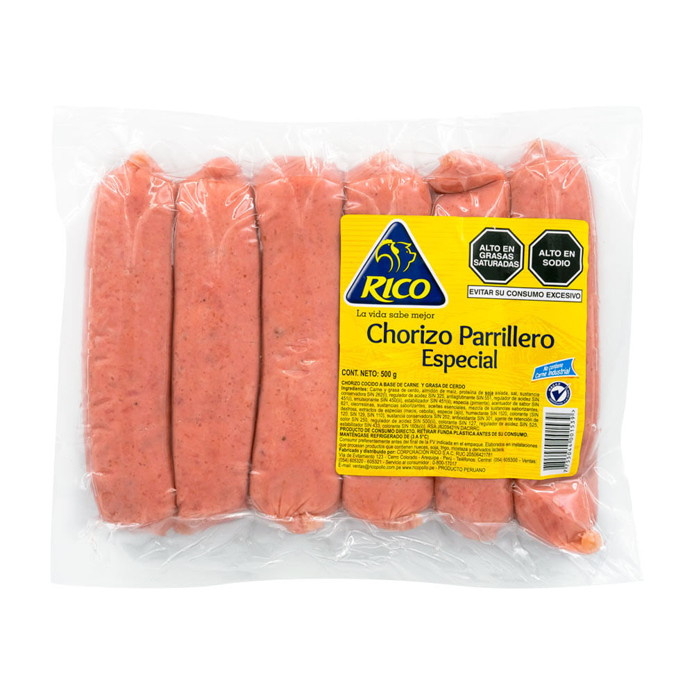 Chorizo Parrillero Especial Rico 500g