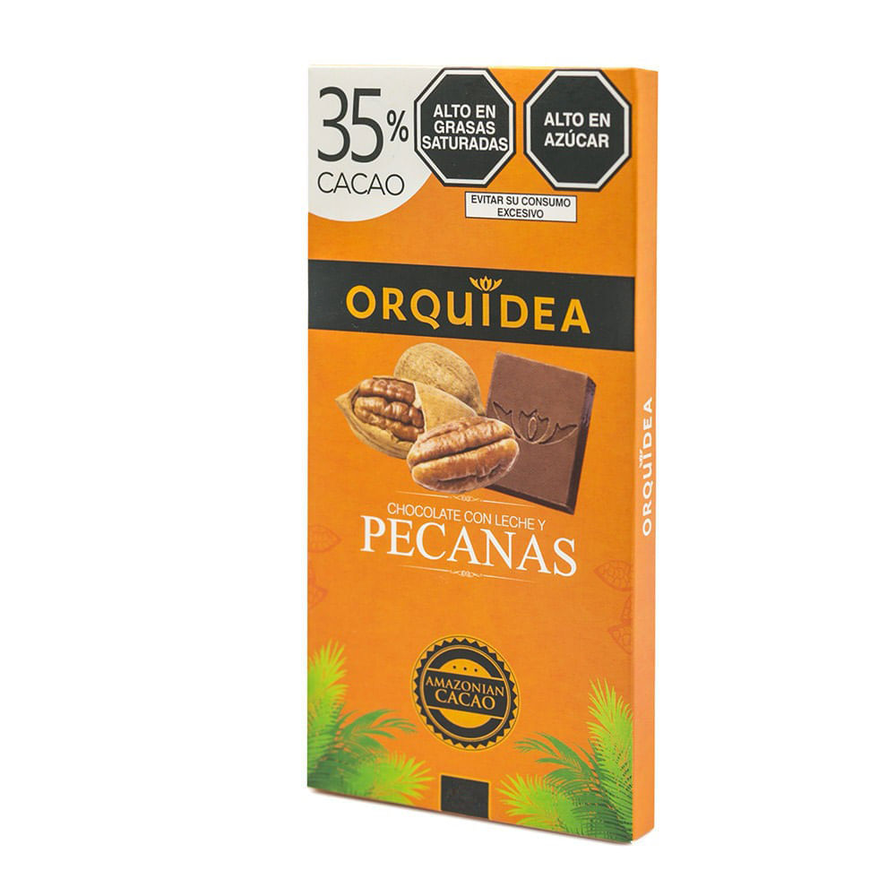 Chocolate con Leche y Pecanas Orquídea 35% Cacao 85g