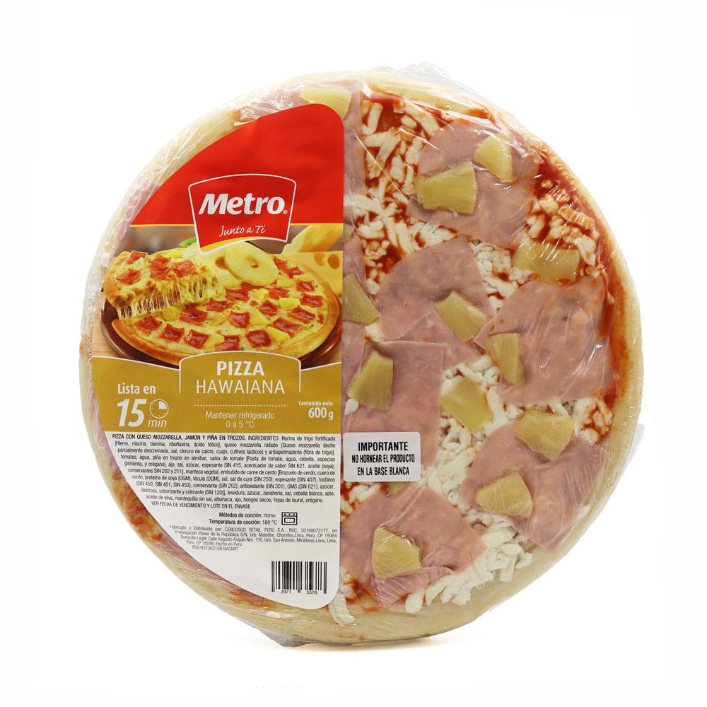 Pizza Hawaiana Familiar Metro 600g